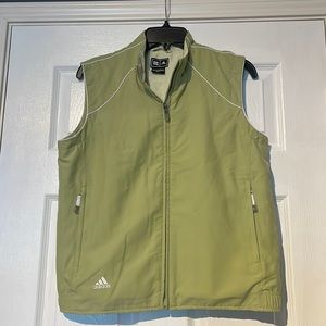 Adidas 00's zip up climaproof wind vest in green small